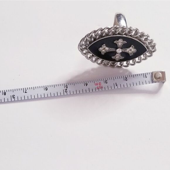 Silver cross chunky statement rings bundle lot - Picture 7 of 10